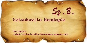 Sztankovits Bendegúz névjegykártya